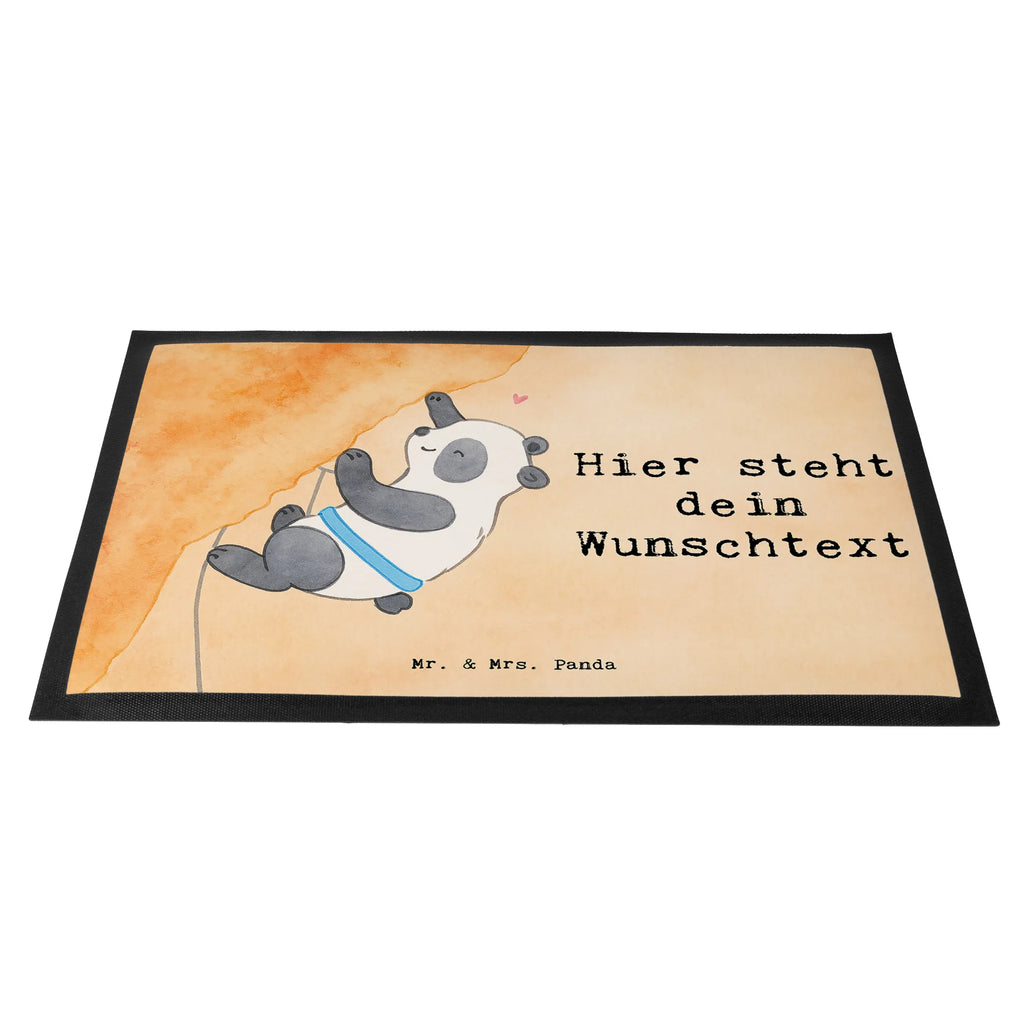 Personalisierte Fußmatte Panda Klettern Design Personalisierte Fußmatte, Personalisieruung, Namensfussmatte, Wunschnamen, Fußmatte mit Namen, Bedrucken, Türvorleger mit Namen, Türvorleger personalisiert, Haustürmatte personalisiert, Fußmatte bedrucken, Personalisiert, Geschenk, Sport, Sportart, Hobby, Schenken, Danke, Dankeschön, Auszeichnung, Gewinn, Sportler, Klettersport, Klettern, Kletterhalle, Bouldern