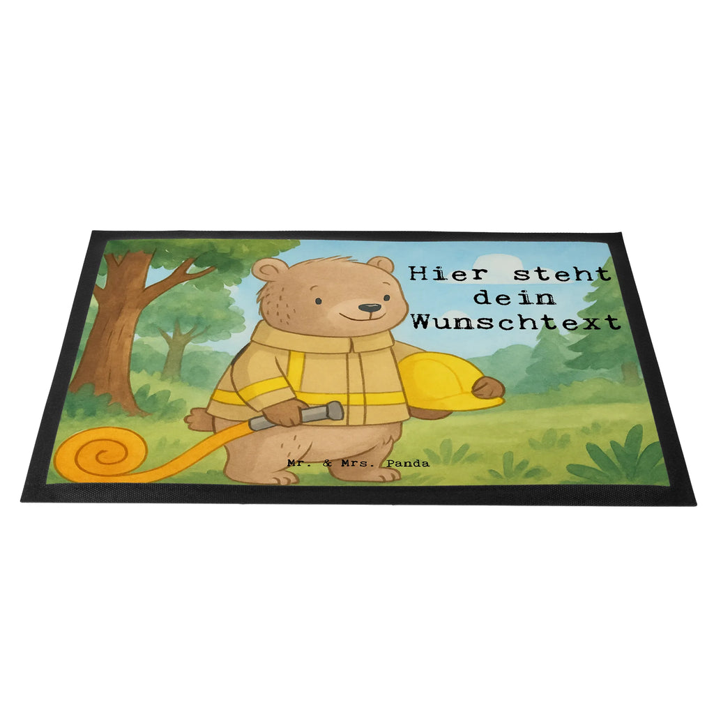 Personalisierte Fußmatte Bär Freiwillige Feuerwehr Design Namensfussmatte, Personalisieruung, Bedrucken, Fußmatte bedrucken, Personalisierte Fußmatte, Haustürmatte personalisiert, Türvorleger personalisiert, Fußmatte mit Namen, Türvorleger mit Namen, Wunschnamen, Personalisiert, Geschenk, Sport, Sportart, Hobby, Schenken, Danke, Dankeschön, Auszeichnung, Gewinn, Sportler, Jugendfeuerwehr, Feuerwehrfest, Freiwillige Feuerwehr