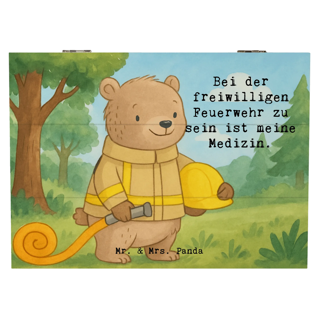 Holzkiste Bär Freiwillige Feuerwehr Design Dekokiste, Geschenkbox, Kiste, XXL, Geschenkdose, Erinnerungskiste, Aufbewahrungsbox, Truhe, Schatzkiste, Schatulle, Erinnerungsbox, Holzkiste, Geschenk, Sport, Sportart, Hobby, Schenken, Danke, Dankeschön, Auszeichnung, Gewinn, Sportler, Jugendfeuerwehr, Feuerwehrfest, Freiwillige Feuerwehr