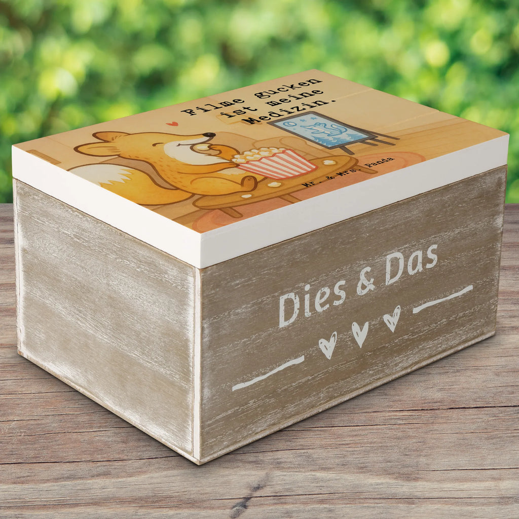 Holzkiste Fuchs Filme gucken Design XXL, Geschenkdose, Erinnerungskiste, Dekokiste, Aufbewahrungsbox, Schatulle, Erinnerungsbox, Truhe, Geschenkbox, Holzkiste, Schatzkiste, Kiste, Geschenk, Sport, Sportart, Hobby, Schenken, Danke, Dankeschön, Auszeichnung, Gewinn, Sportler, Kino, TV, Fernsehen, Filme gucken, Filmabend