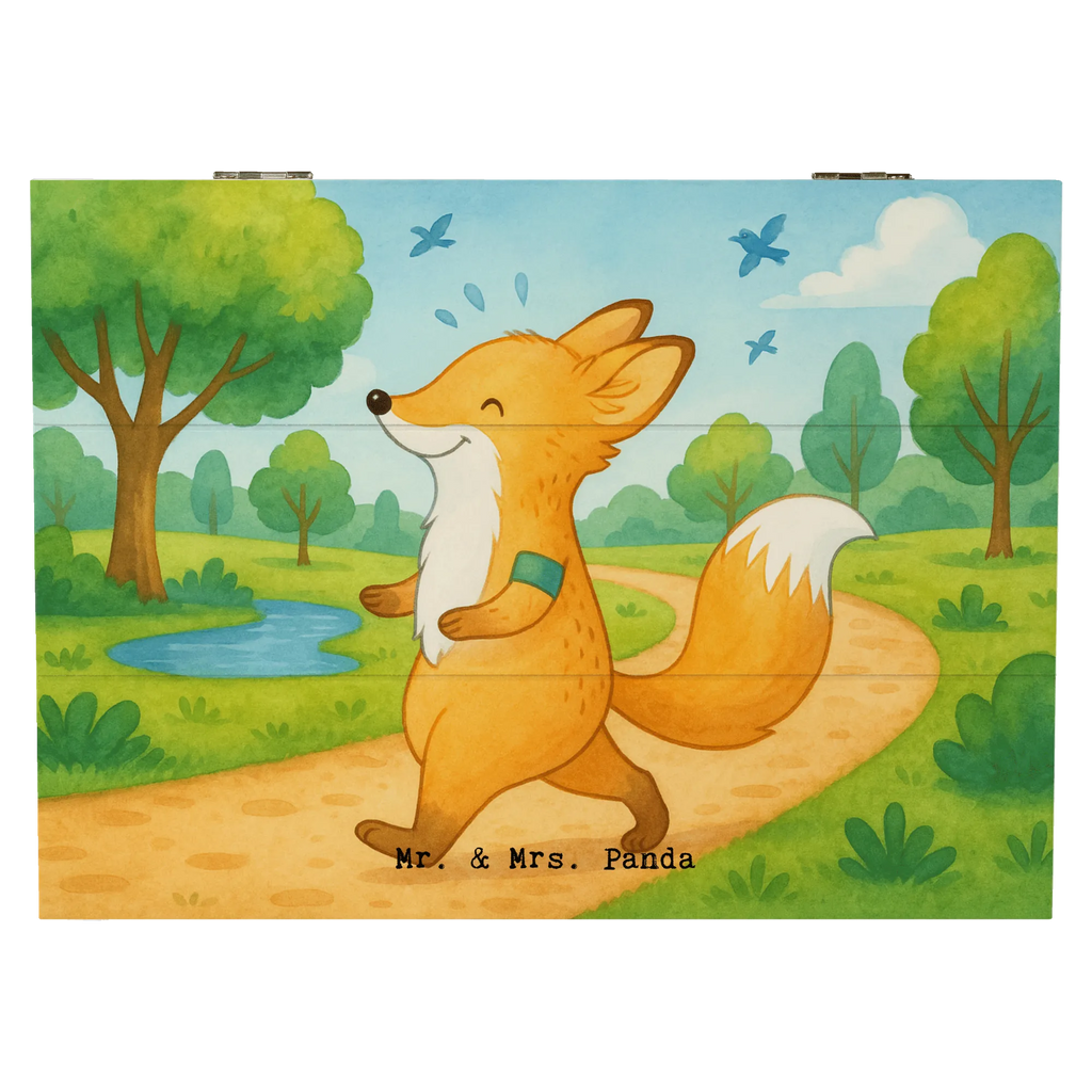 Holzkiste Fuchs Joggen Design Erinnerungskiste, Dekokiste, Holzkiste, XXL, Kiste, Schatzkiste, Aufbewahrungsbox, Geschenkbox, Erinnerungsbox, Schatulle, Truhe, Geschenkdose, Geschenk, Sport, Sportart, Hobby, Schenken, Danke, Dankeschön, Auszeichnung, Gewinn, Sportler, Dauerlauf, Laufsport, Joggen, Laufen