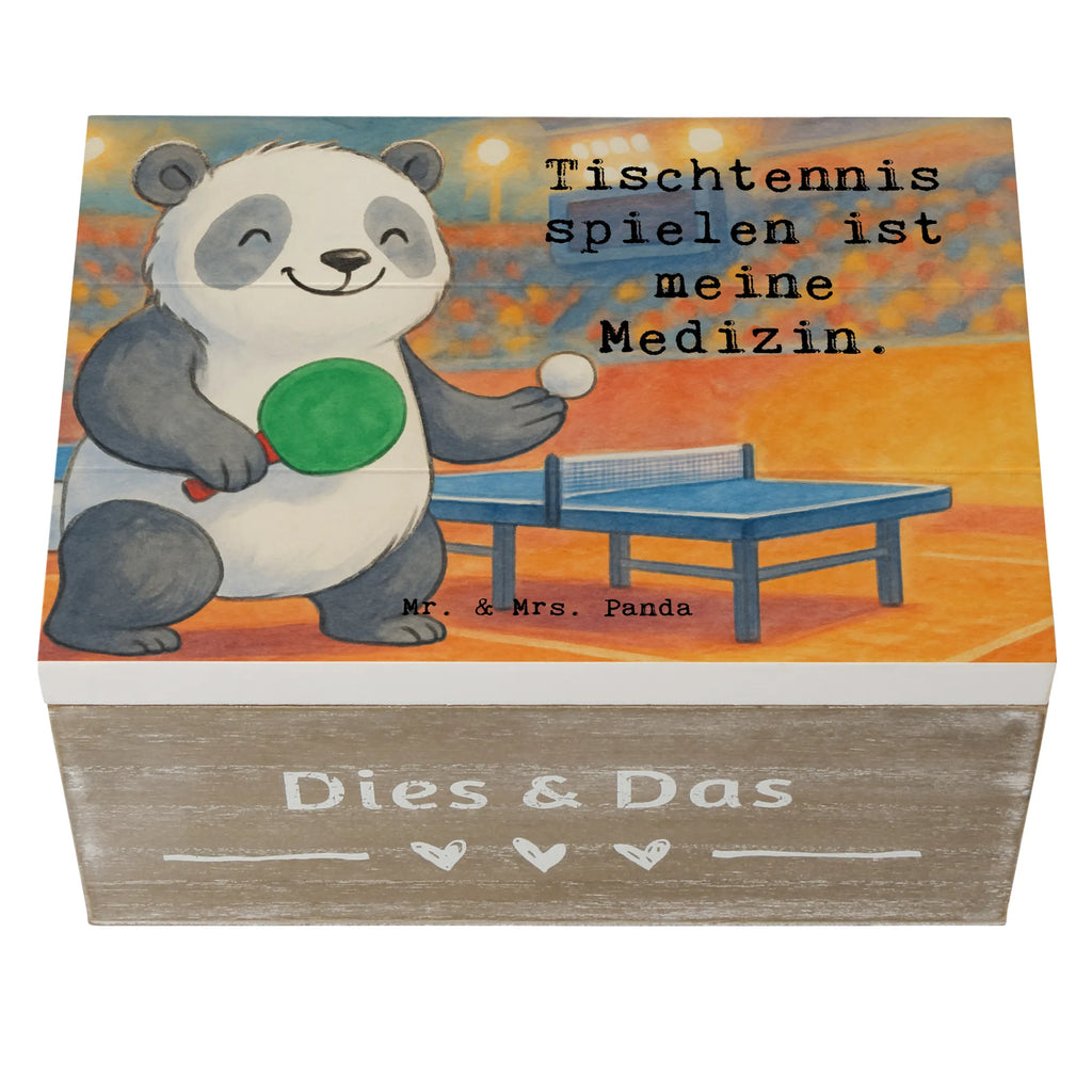 Holzkiste Panda Tischtennis Design Schatzkiste, Schatulle, Geschenkbox, Aufbewahrungsbox, Truhe, XXL, Geschenkdose, Erinnerungskiste, Erinnerungsbox, Kiste, Dekokiste, Holzkiste, Geschenk, Sport, Sportart, Hobby, Schenken, Danke, Dankeschön, Auszeichnung, Gewinn, Sportler, Tischtennis Bund, Ballsport, Tischtennis Verein, Tischtennis