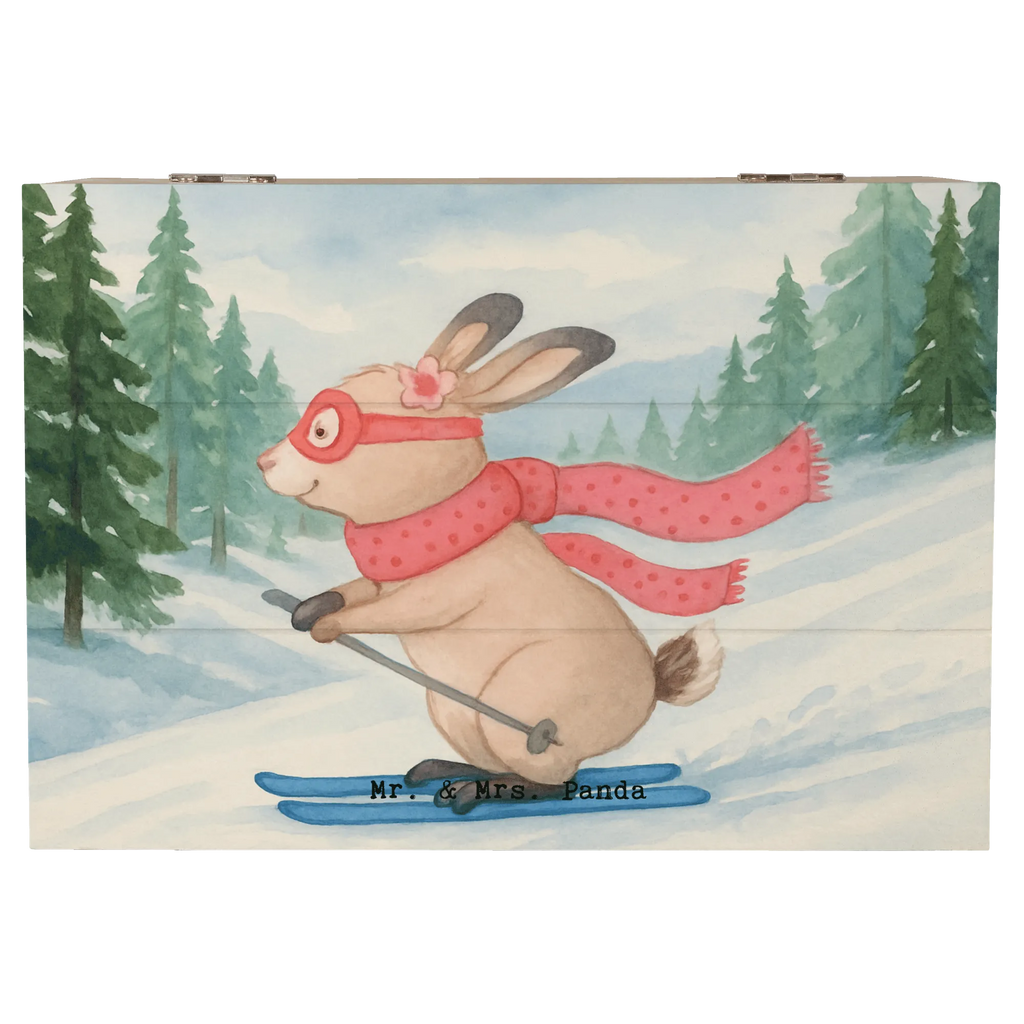 Holzkiste Hase Skifahren Design Aufbewahrungsbox, Truhe, Geschenkbox, Erinnerungskiste, Holzkiste, Geschenkdose, Kiste, Erinnerungsbox, Schatzkiste, Dekokiste, Schatulle, XXL, Geschenk, Sport, Sportart, Hobby, Schenken, Danke, Dankeschön, Auszeichnung, Gewinn, Sportler, Skiwettbewerb, Ski fahren, Skirennen, Skifahren, Skisport