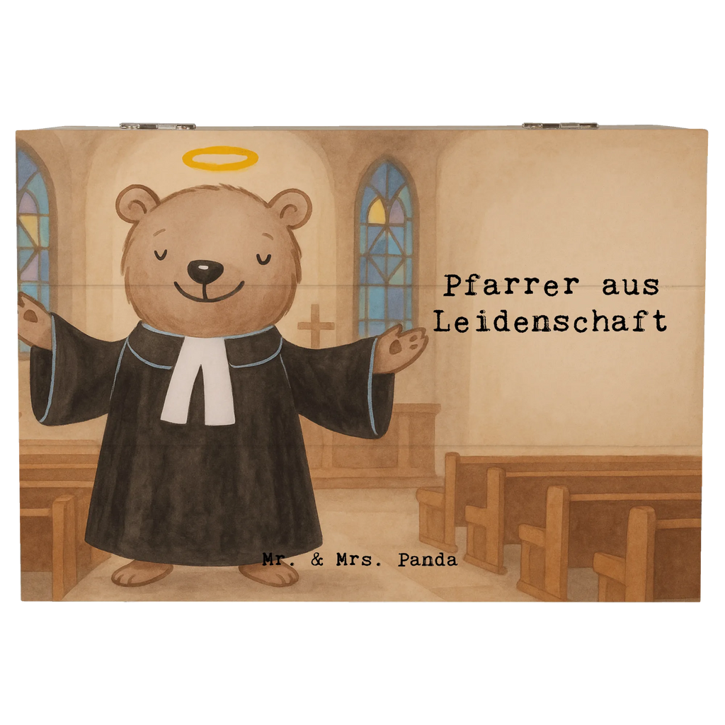 Holzkiste Pfarrer Leidenschaft Design XXL, Erinnerungsbox, Kiste, Holzkiste, Aufbewahrungsbox, Erinnerungskiste, Schatzkiste, Geschenkbox, Schatulle, Geschenkdose, Dekokiste, Truhe, Beruf, Ausbildung, Jubiläum, Abschied, Rente, Kollege, Kollegin, Geschenk, Schenken, Arbeitskollege, Mitarbeiter, Firma, Danke, Dankeschön, Pfarrer, Pastor, Prediger<br />Priester, Kirche, Theologe, Diener Gottes<br />Geistlicher