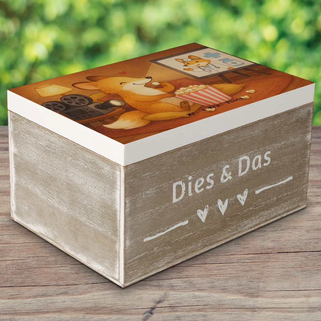 Holzkiste Fuchs Filme gucken Design XXL, Geschenkdose, Erinnerungskiste, Dekokiste, Aufbewahrungsbox, Schatulle, Erinnerungsbox, Truhe, Geschenkbox, Holzkiste, Schatzkiste, Kiste, Geschenk, Sport, Sportart, Hobby, Schenken, Danke, Dankeschön, Auszeichnung, Gewinn, Sportler, Kino, TV, Fernsehen, Filme gucken, Filmabend