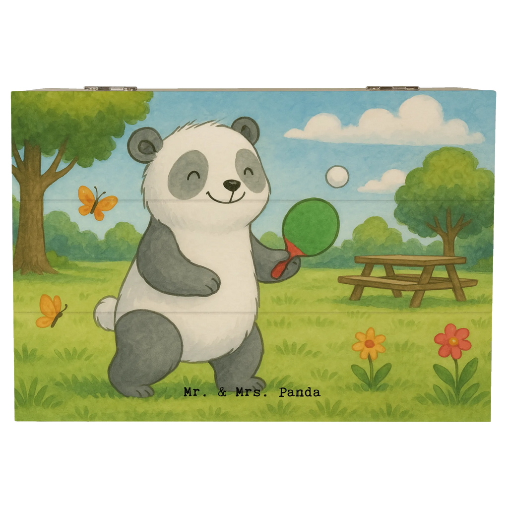 Holzkiste Panda Tischtennis Design Schatzkiste, Schatulle, Geschenkbox, Aufbewahrungsbox, Truhe, XXL, Geschenkdose, Erinnerungskiste, Erinnerungsbox, Kiste, Dekokiste, Holzkiste, Geschenk, Sport, Sportart, Hobby, Schenken, Danke, Dankeschön, Auszeichnung, Gewinn, Sportler, Tischtennis Bund, Ballsport, Tischtennis Verein, Tischtennis