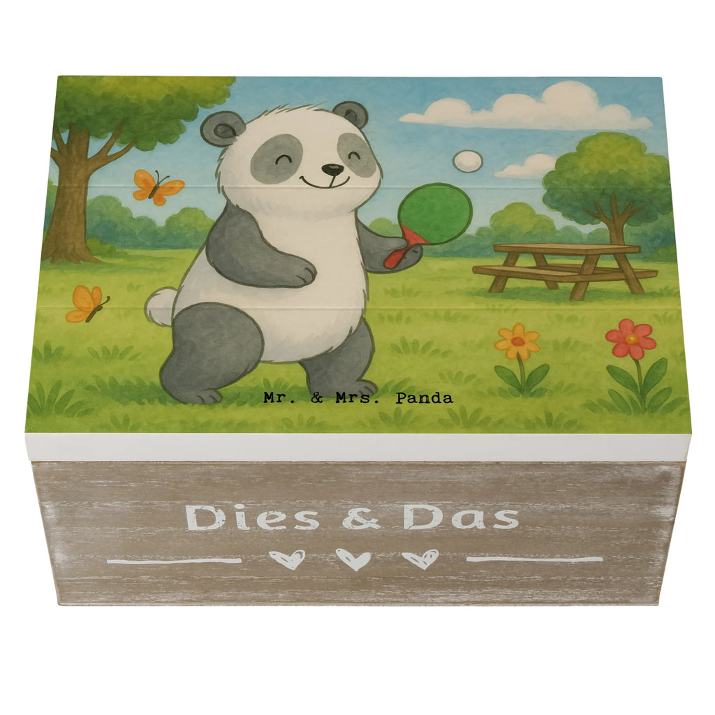 Holzkiste Panda Tischtennis Design Schatzkiste, Schatulle, Geschenkbox, Aufbewahrungsbox, Truhe, XXL, Geschenkdose, Erinnerungskiste, Erinnerungsbox, Kiste, Dekokiste, Holzkiste, Geschenk, Sport, Sportart, Hobby, Schenken, Danke, Dankeschön, Auszeichnung, Gewinn, Sportler, Tischtennis Bund, Ballsport, Tischtennis Verein, Tischtennis