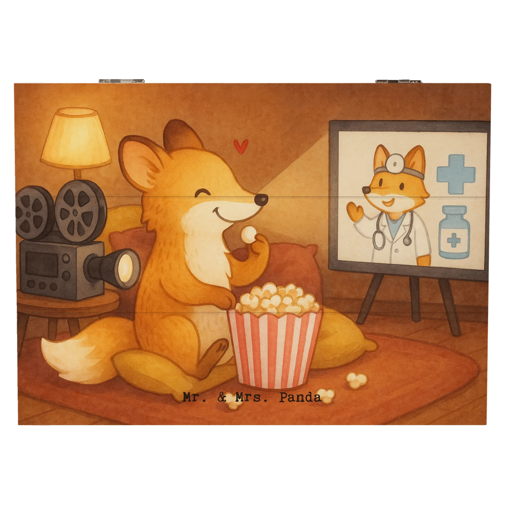 Holzkiste Fuchs Filme gucken Design XXL, Geschenkdose, Erinnerungskiste, Dekokiste, Aufbewahrungsbox, Schatulle, Erinnerungsbox, Truhe, Geschenkbox, Holzkiste, Schatzkiste, Kiste, Geschenk, Sport, Sportart, Hobby, Schenken, Danke, Dankeschön, Auszeichnung, Gewinn, Sportler, Kino, TV, Fernsehen, Filme gucken, Filmabend