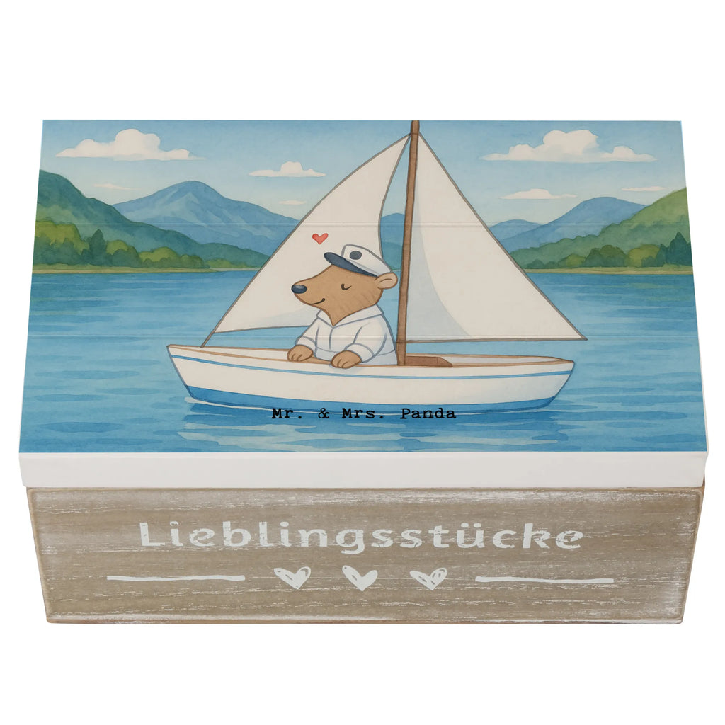 Holzkiste Bär Segeln Design Aufbewahrungsbox, Schatulle, Erinnerungsbox, Dekokiste, XXL, Truhe, Erinnerungskiste, Schatzkiste, Geschenkdose, Kiste, Holzkiste, Geschenkbox, Geschenk, Sport, Sportart, Hobby, Schenken, Danke, Dankeschön, Auszeichnung, Gewinn, Sportler, Segeltörn, Segelboot, Segelschule, segeln, Yachtclub
