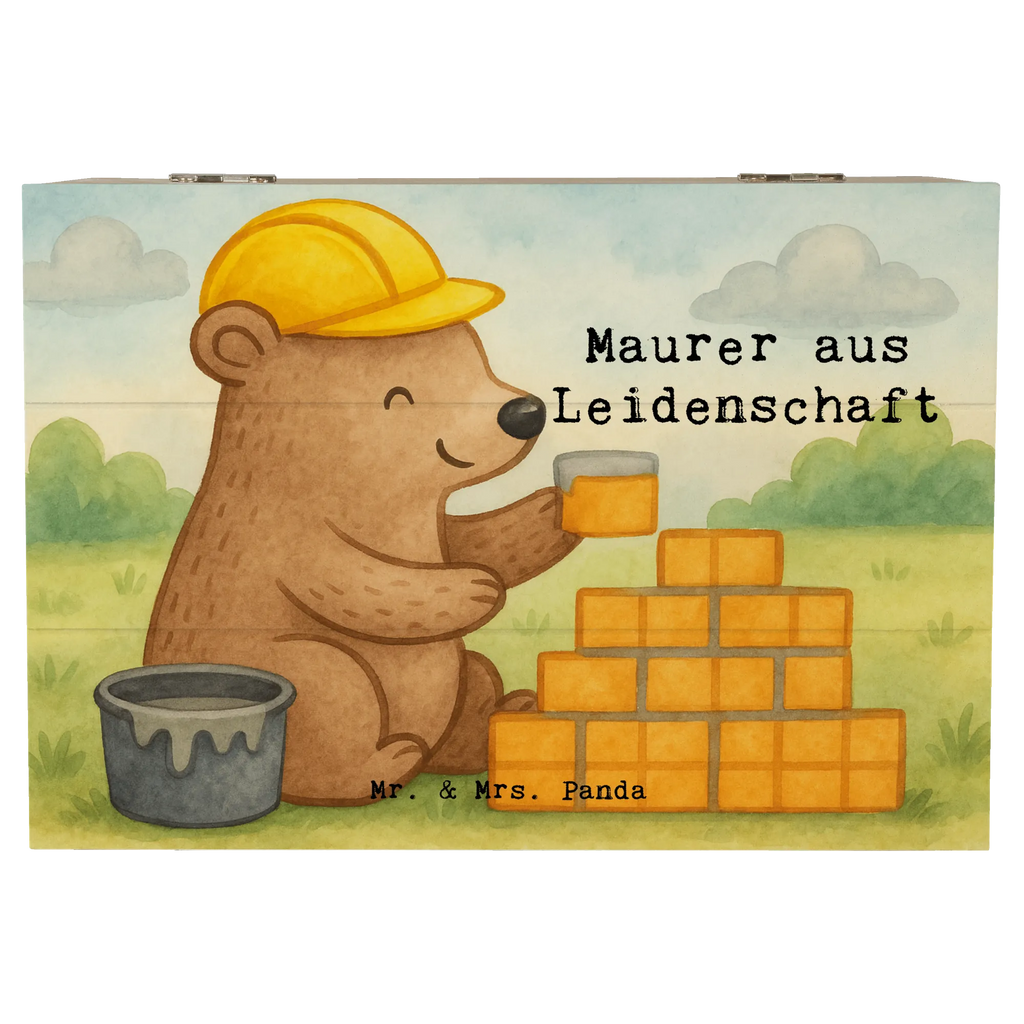 Holzkiste Maurer Leidenschaft Design Geschenkdose, XXL, Erinnerungskiste, Schatulle, Erinnerungsbox, Holzkiste, Dekokiste, Kiste, Geschenkbox, Schatzkiste, Truhe, Aufbewahrungsbox, Beruf, Ausbildung, Jubiläum, Abschied, Rente, Kollege, Kollegin, Geschenk, Schenken, Arbeitskollege, Mitarbeiter, Firma, Danke, Dankeschön, Gesellenprüfung, Maurer, Handwerker, Maurermeister, Maurerbetrieb