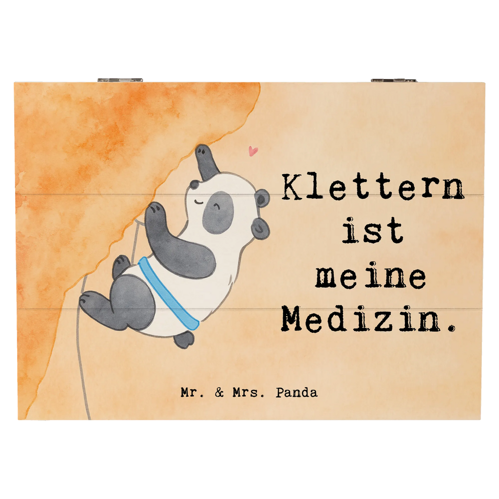 Holzkiste Panda Klettern Design Schatulle, Schatzkiste, Erinnerungsbox, Dekokiste, Aufbewahrungsbox, Kiste, Geschenkbox, Holzkiste, Geschenkdose, Truhe, Erinnerungskiste, XXL, Geschenk, Sport, Sportart, Hobby, Schenken, Danke, Dankeschön, Auszeichnung, Gewinn, Sportler, Klettersport, Klettern, Kletterhalle, Bouldern