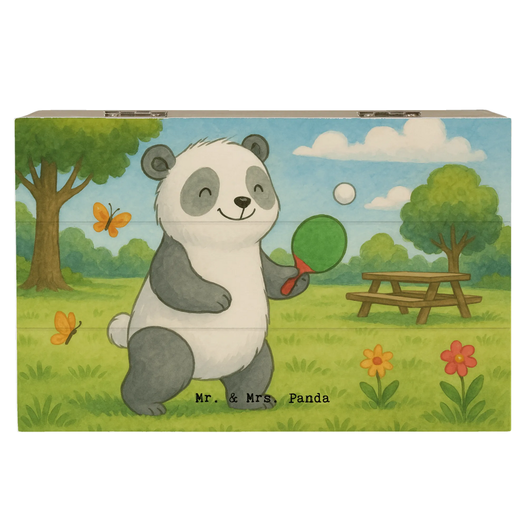 Holzkiste Panda Tischtennis Design Schatzkiste, Schatulle, Geschenkbox, Aufbewahrungsbox, Truhe, XXL, Geschenkdose, Erinnerungskiste, Erinnerungsbox, Kiste, Dekokiste, Holzkiste, Geschenk, Sport, Sportart, Hobby, Schenken, Danke, Dankeschön, Auszeichnung, Gewinn, Sportler, Tischtennis Bund, Ballsport, Tischtennis Verein, Tischtennis