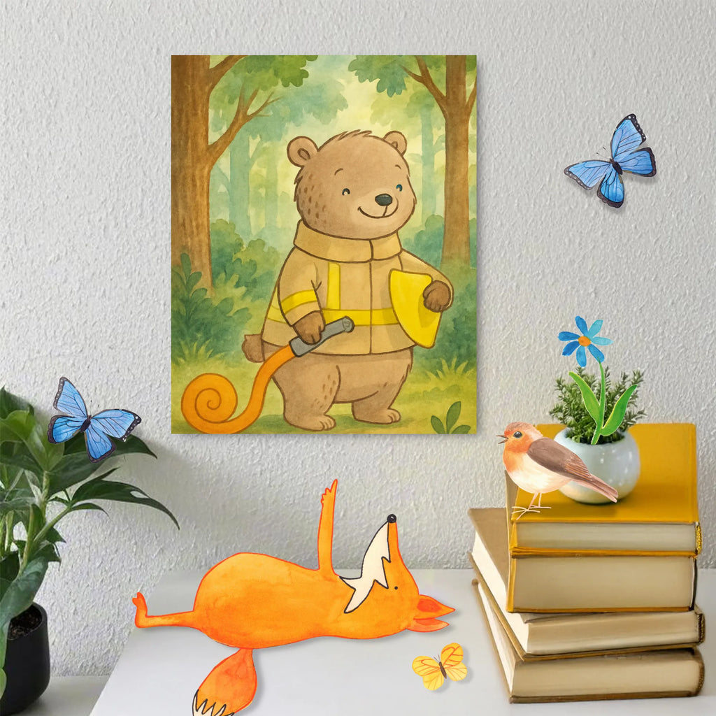 Malen nach Zahlen Bär Freiwillige Feuerwehr Design Bastelidee, Baseln, Kunstwerk, Künstler, Kreativität, DIY, Malen, Ausmalbild, Malen nach Zahlen, Geschenk, Sport, Sportart, Hobby, Schenken, Danke, Dankeschön, Auszeichnung, Gewinn, Sportler, Jugendfeuerwehr, Feuerwehrfest, Freiwillige Feuerwehr