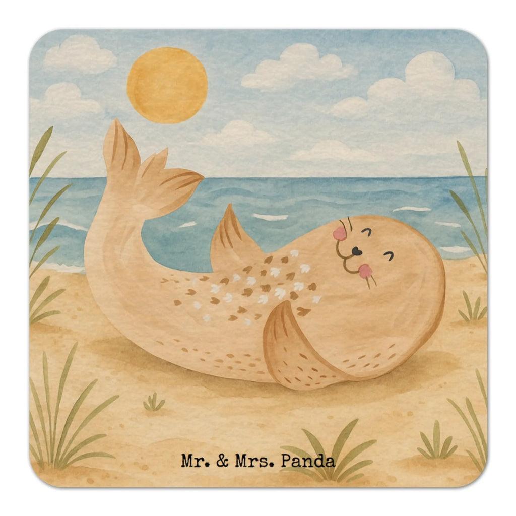 Bierdeckel Robbe Liegen Design Gastgeschenk Hochzeit, Bierdeckel, Tischdeko, Tiermotive, Gute Laune, lustige Sprüche, Tiere, Lachen, Robben, Nordsee, Seehund, Ostsee, Meerestier, Strand, Robbe, Freude