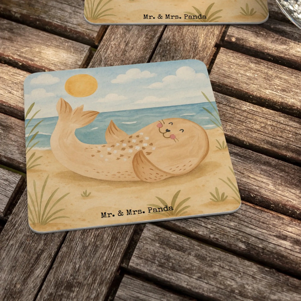 Bierdeckel Robbe Liegen Design Gastgeschenk Hochzeit, Bierdeckel, Tischdeko, Tiermotive, Gute Laune, lustige Sprüche, Tiere, Lachen, Robben, Nordsee, Seehund, Ostsee, Meerestier, Strand, Robbe, Freude