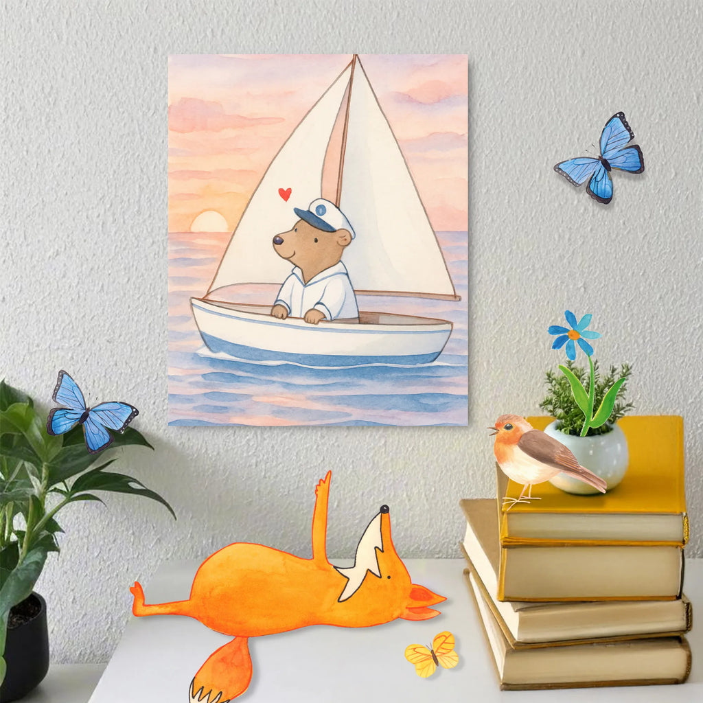 Malen nach Zahlen Bär Segeln Design Ausmalbild, Malen nach Zahlen, Kunstwerk, Geschenk, Sport, Sportart, Hobby, Schenken, Danke, Dankeschön, Auszeichnung, Gewinn, Sportler, Segelboot, Yachtclub, Segeltörn, segeln, Segelschule