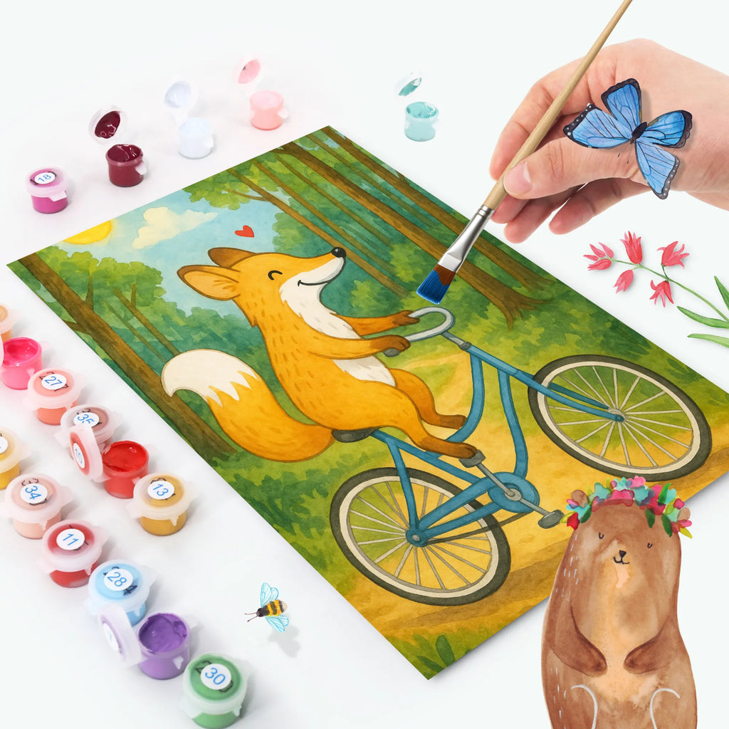 Paint by Numbers Fox cycle Design Kunstwerk, Malen nach Zahlen, Bastelidee, Kreativität, Malen, Künstler, Baseln, DIY, Ausmalbild, Geschenk, Sport, Sportart, Hobby, Schenken, Danke, Dankeschön, Auszeichnung, Gewinn, Sportler, Fahrrad fahren, Radeln, Radsport, Trekking, Mountainbiking