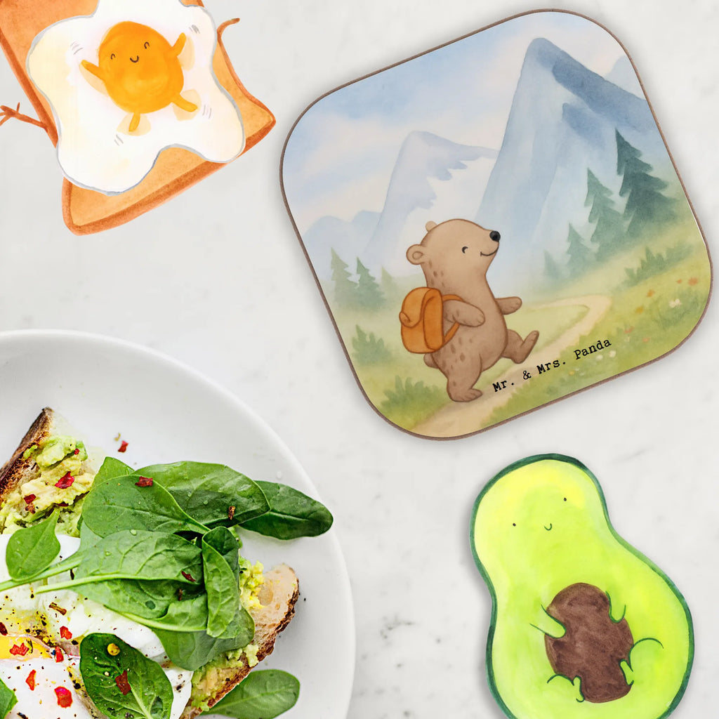 Untersetzer Bär Bergsteigen Design