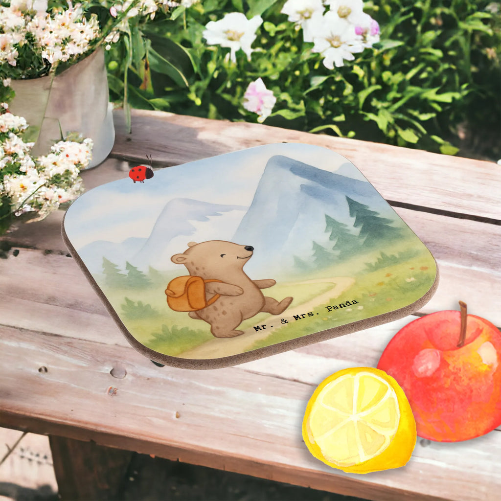 Untersetzer Bär Bergsteigen Design