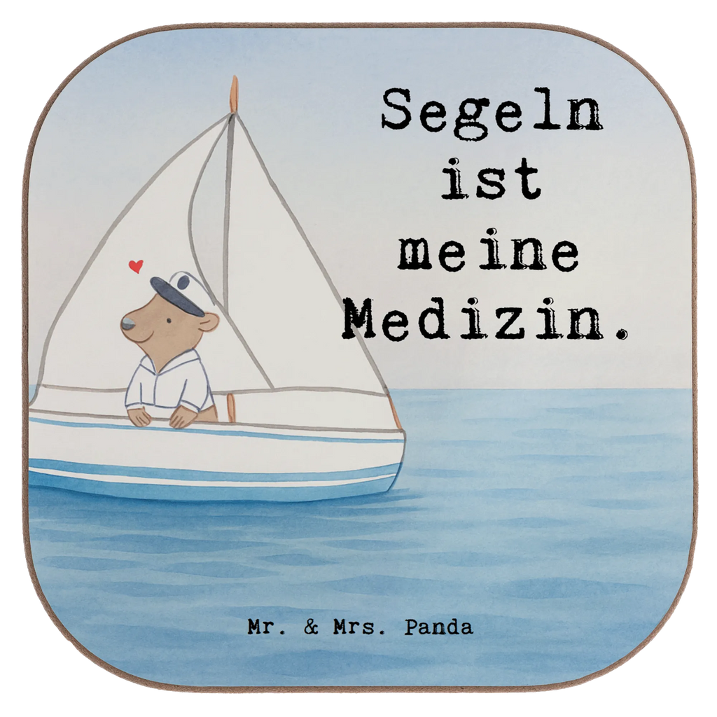 Holz Untersetzer Bär Segeln Design