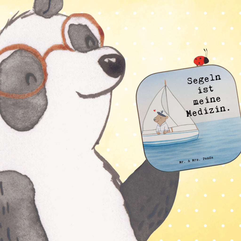 Holz Untersetzer Bär Segeln Design