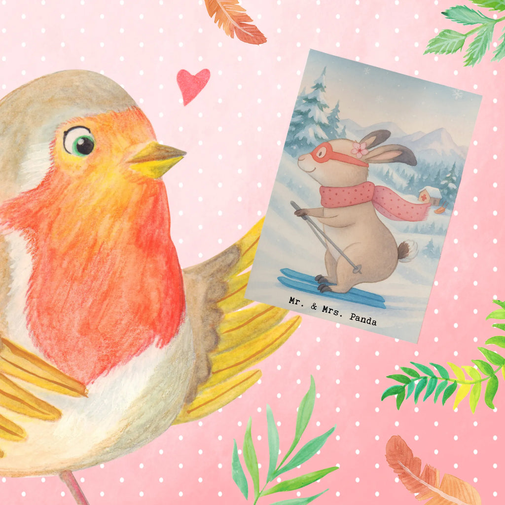 Grußkarte Hase Skifahren Design Glückwunschkarte, Ansichtskarten, Klappkarte, Hochzeitskarte, Geburtstagskarte, Karte, Grußkarte, Einladungskarte, Geschenk, Sport, Sportart, Hobby, Schenken, Danke, Dankeschön, Auszeichnung, Gewinn, Sportler, Skirennen, Skisport, Skiwettbewerb, Ski fahren, Skifahren