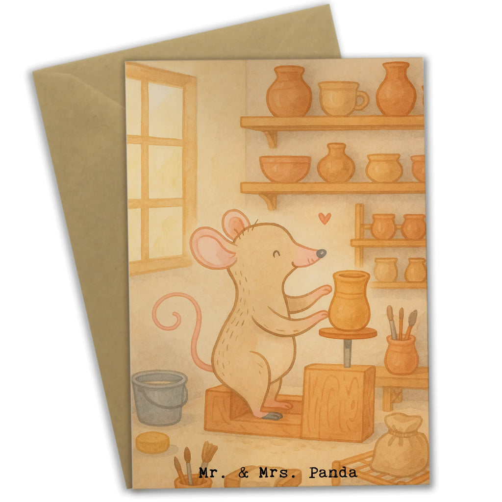 Grußkarte Maus Töpfern Design Karte, Grußkarte, Hochzeitskarte, Einladungskarte, Ansichtskarten, Klappkarte, Glückwunschkarte, Geburtstagskarte, Geschenk, Sport, Sportart, Hobby, Schenken, Danke, Dankeschön, Auszeichnung, Gewinn, Sportler, Töpfern, Töpferkurs, Töpferei