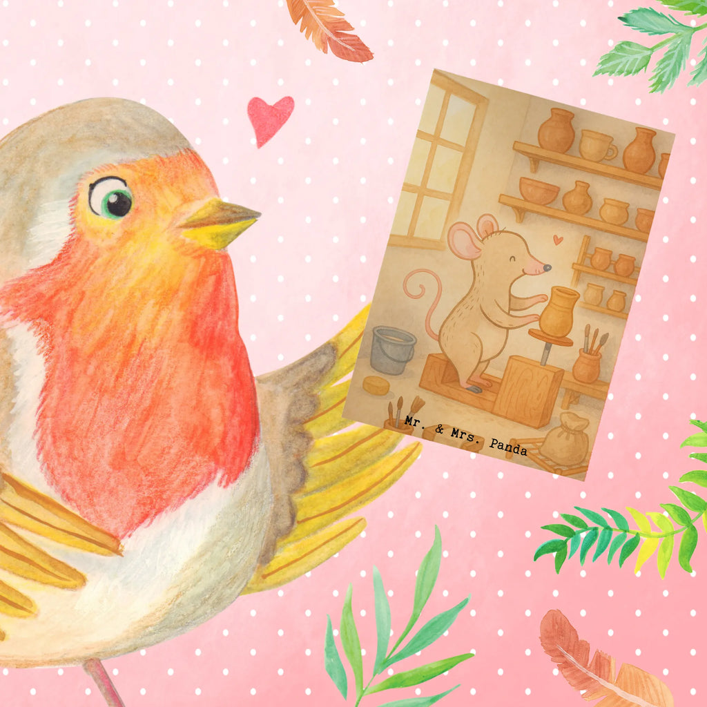 Grußkarte Maus Töpfern Design Karte, Grußkarte, Hochzeitskarte, Einladungskarte, Ansichtskarten, Klappkarte, Glückwunschkarte, Geburtstagskarte, Geschenk, Sport, Sportart, Hobby, Schenken, Danke, Dankeschön, Auszeichnung, Gewinn, Sportler, Töpfern, Töpferkurs, Töpferei