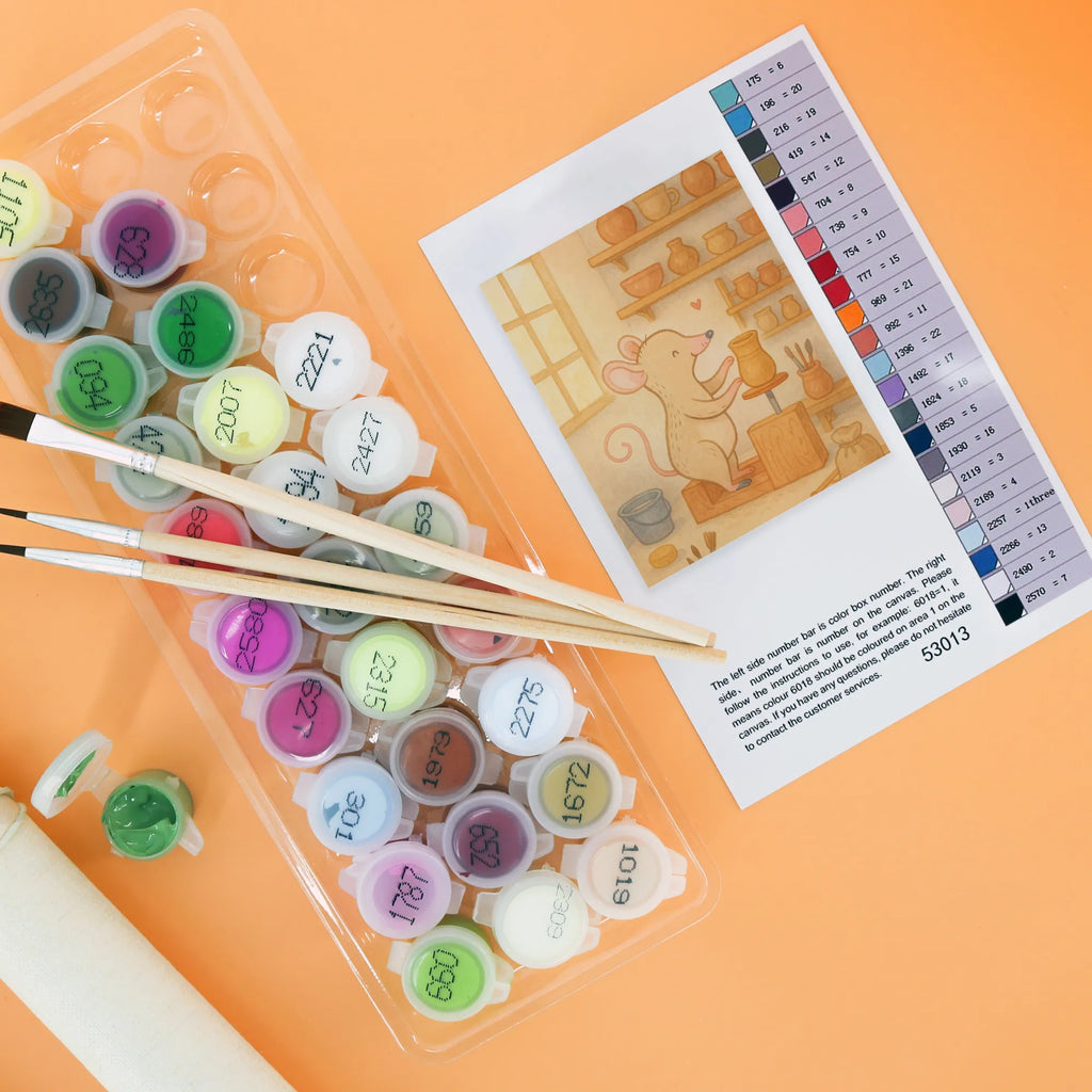 Paint by Numbers Mouse pottery Design Kreativität, Kunstwerk, Ausmalbild, Malen nach Zahlen, Malen, Künstler, Baseln, Bastelidee, DIY, Geschenk, Sport, Sportart, Hobby, Schenken, Danke, Dankeschön, Auszeichnung, Gewinn, Sportler, Töpfern, Töpferkurs, Töpferei