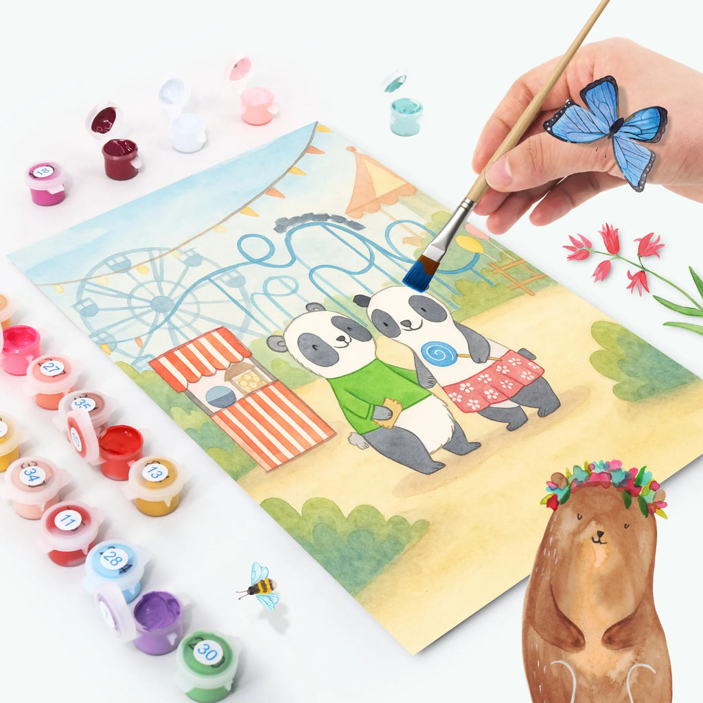 Paint by Numbers pandas visit amusement park Design Künstler, DIY, Bastelidee, Baseln, Ausmalbild, Kreativität, Kunstwerk, Malen, Malen nach Zahlen, Geschenk, Sport, Sportart, Hobby, Schenken, Danke, Dankeschön, Auszeichnung, Gewinn, Sportler, Achterbahn fahren, Freizeitpark besuchen