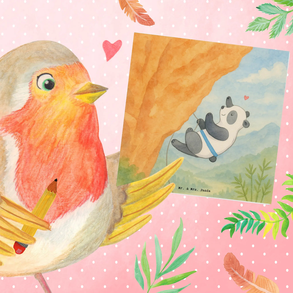 Deluxe Karte Panda Klettern Design Geburtstagskarte, Karte, Einladungskarte, Hochwertige Klappkarte, Hochwertige Grußkarte, Klappkarte, Glückwunschkarte, Hochzeitskarte, Grußkarte, Geschenk, Sport, Sportart, Hobby, Schenken, Danke, Dankeschön, Auszeichnung, Gewinn, Sportler, Klettersport, Kletterhalle, Bouldern, Klettern