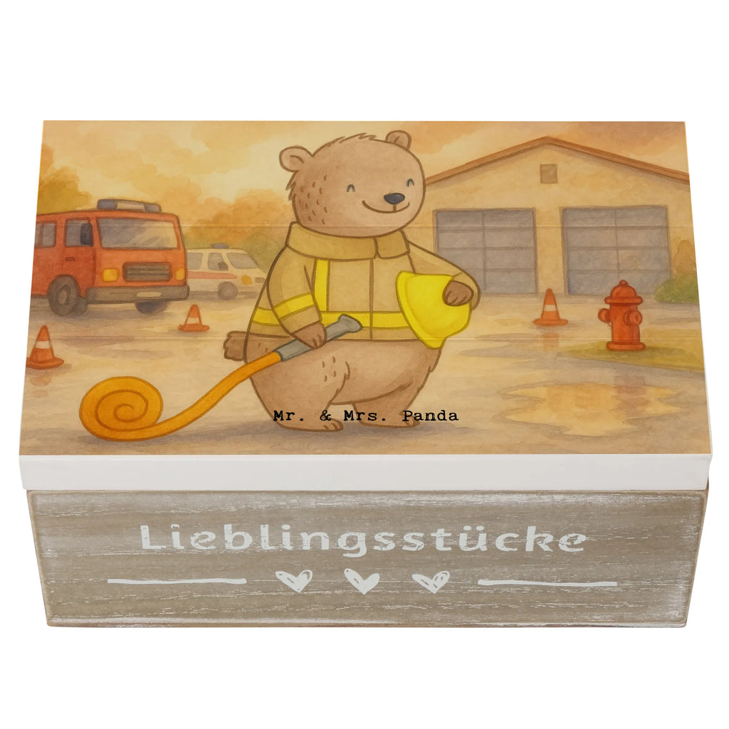 Holzkiste Bär Freiwillige Feuerwehr Design Dekokiste, Geschenkbox, Kiste, XXL, Geschenkdose, Erinnerungskiste, Aufbewahrungsbox, Truhe, Schatzkiste, Schatulle, Erinnerungsbox, Holzkiste, Geschenk, Sport, Sportart, Hobby, Schenken, Danke, Dankeschön, Auszeichnung, Gewinn, Sportler, Jugendfeuerwehr, Feuerwehrfest, Freiwillige Feuerwehr