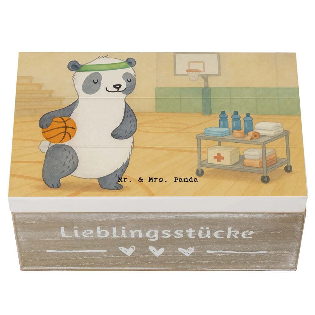 Holzkiste Panda Basketball Design Erinnerungskiste, Dekokiste, Schatulle, Geschenkdose, Schatzkiste, Holzkiste, Erinnerungsbox, Truhe, Aufbewahrungsbox, Geschenkbox, Kiste, XXL, Geschenk, Sport, Sportart, Hobby, Schenken, Danke, Dankeschön, Auszeichnung, Gewinn, Sportler, Basketballplatz, Basketball Verband, Basketball, Basketball Verein