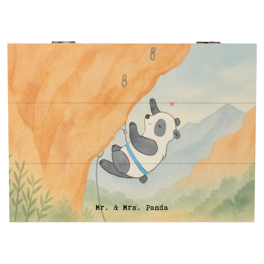 Holzkiste Panda Klettern Design Schatulle, Schatzkiste, Erinnerungsbox, Dekokiste, Aufbewahrungsbox, Kiste, Geschenkbox, Holzkiste, Geschenkdose, Truhe, Erinnerungskiste, XXL, Geschenk, Sport, Sportart, Hobby, Schenken, Danke, Dankeschön, Auszeichnung, Gewinn, Sportler, Klettersport, Klettern, Kletterhalle, Bouldern