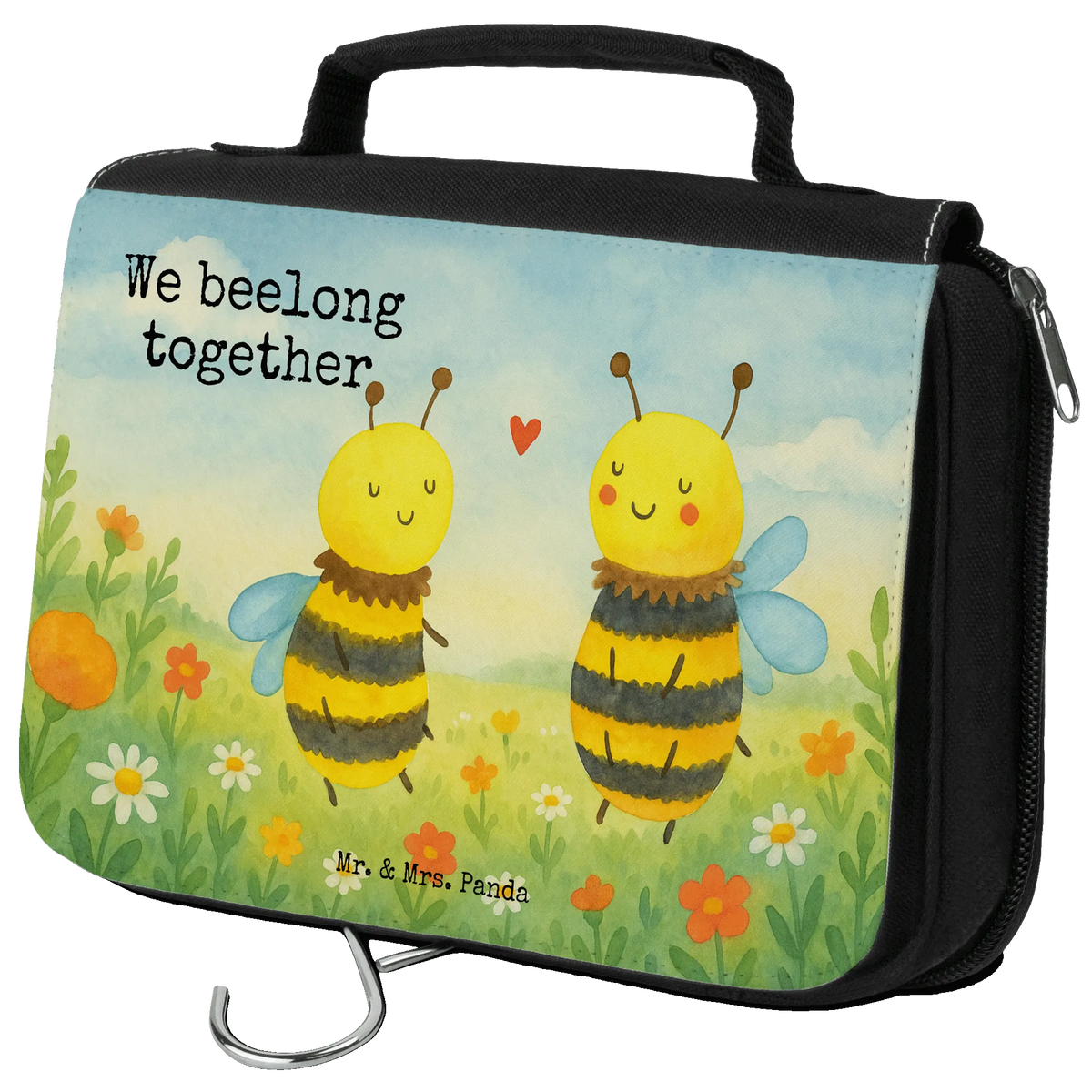 Kulturbeutel Biene Verliebt Design Kosmetiktasche, hygienetasche, Kosmetikbeutel, Schminkbeutel, Waschtasche, kosmetiktäschchen, hygienebeutel, Necessaire, Kulturbeutel, badtasche, Schminktasche, beauty case, beautycase, Make-Up Tasche, Reisebeutel, Toilettentasche, Waschbeutel, Kulturtasche, kulturtäschchen, duschbeutel, Reise-Kulturtasche, Biene, Hummel, Wespe