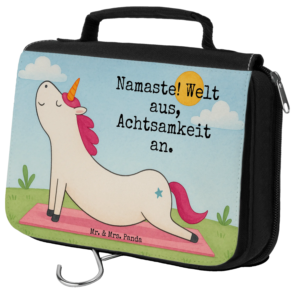 Kulturbeutel Einhorn Yoga Design beauty case, Waschbeutel, kulturtäschchen, Make-Up Tasche, Schminktasche, Necessaire, Reise-Kulturtasche, kosmetiktäschchen, hygienebeutel, Kosmetiktasche, badtasche, Schminkbeutel, Kulturbeutel, hygienetasche, Reisebeutel, Waschtasche, Toilettentasche, Kosmetikbeutel, beautycase, Kulturtasche, duschbeutel, Unicorn, Einhorn, Einhörner, Einhorn Deko, Achtsamkeit, Yogamatte, Witzig, Sport, Namaste, Lustig, Yoga, Süß, Entspannung, Joga