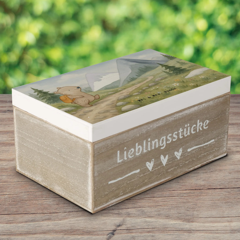 Holzkiste Bär Bergsteigen Design Schatulle, Erinnerungsbox, Schatzkiste, Geschenkdose, Kiste, Erinnerungskiste, Truhe, Dekokiste, Aufbewahrungsbox, Holzkiste, XXL, Geschenkbox, Geschenk, Sport, Sportart, Hobby, Schenken, Danke, Dankeschön, Auszeichnung, Gewinn, Sportler, wandern, Alpinismus, Trekking, Bergsteigen, Bergsport, Alpinwandern