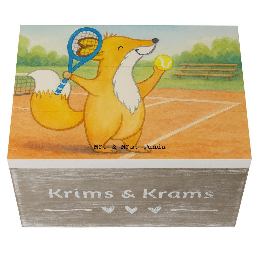 Holzkiste Fuchs Tennis spielen Design Holzkiste, Geschenkbox, Dekokiste, Geschenkdose, XXL, Erinnerungskiste, Aufbewahrungsbox, Kiste, Schatulle, Erinnerungsbox, Truhe, Schatzkiste, Geschenk, Sport, Sportart, Hobby, Schenken, Danke, Dankeschön, Auszeichnung, Gewinn, Sportler, Ballsportart, Tennisverein, Tennis Turnier, Tennisclub, Tennis spielen