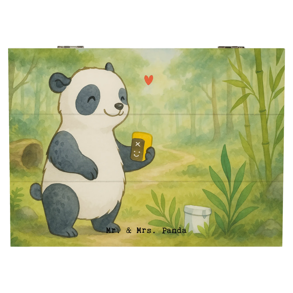 Holzkiste Panda Geocaching Design XXL, Geschenkbox, Erinnerungskiste, Truhe, Erinnerungsbox, Schatzkiste, Kiste, Schatulle, Holzkiste, Aufbewahrungsbox, Dekokiste, Geschenkdose, Geschenk, Sport, Sportart, Hobby, Schenken, Danke, Dankeschön, Auszeichnung, Gewinn, Sportler, Geocaching, Schatzsuchen, GPS Schnitzeljagd, Opencaching