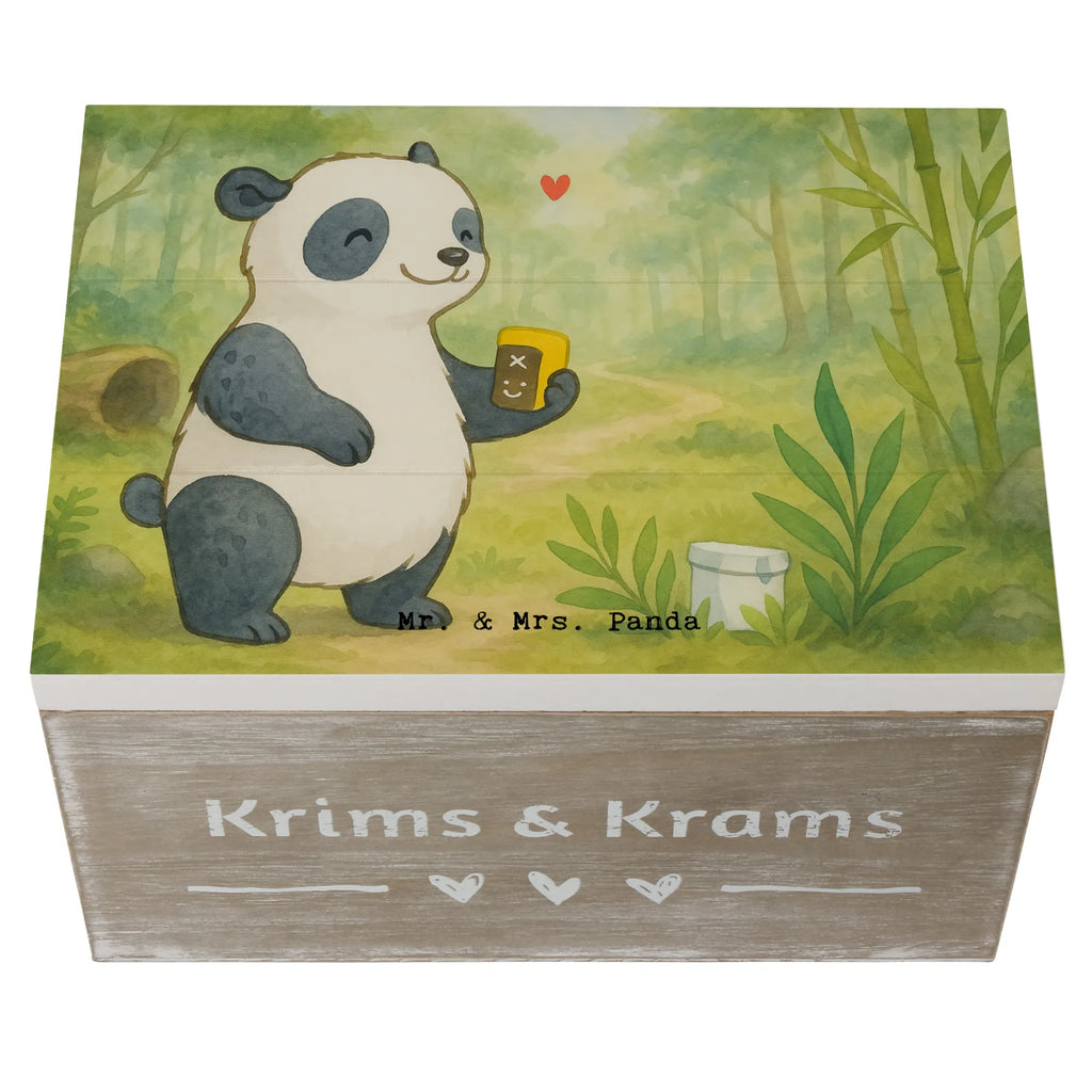 Holzkiste Panda Geocaching Design XXL, Geschenkbox, Erinnerungskiste, Truhe, Erinnerungsbox, Schatzkiste, Kiste, Schatulle, Holzkiste, Aufbewahrungsbox, Dekokiste, Geschenkdose, Geschenk, Sport, Sportart, Hobby, Schenken, Danke, Dankeschön, Auszeichnung, Gewinn, Sportler, Geocaching, Schatzsuchen, GPS Schnitzeljagd, Opencaching