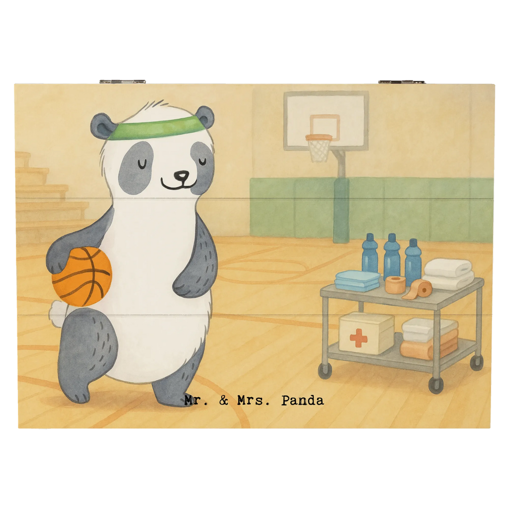 Holzkiste Panda Basketball Design Erinnerungskiste, Dekokiste, Schatulle, Geschenkdose, Schatzkiste, Holzkiste, Erinnerungsbox, Truhe, Aufbewahrungsbox, Geschenkbox, Kiste, XXL, Geschenk, Sport, Sportart, Hobby, Schenken, Danke, Dankeschön, Auszeichnung, Gewinn, Sportler, Basketballplatz, Basketball Verband, Basketball, Basketball Verein