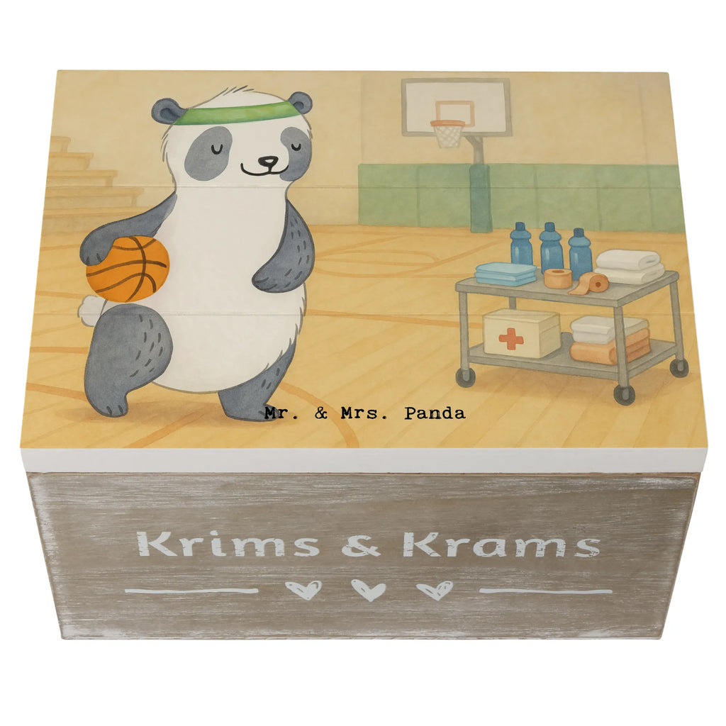 Holzkiste Panda Basketball Design Erinnerungskiste, Dekokiste, Schatulle, Geschenkdose, Schatzkiste, Holzkiste, Erinnerungsbox, Truhe, Aufbewahrungsbox, Geschenkbox, Kiste, XXL, Geschenk, Sport, Sportart, Hobby, Schenken, Danke, Dankeschön, Auszeichnung, Gewinn, Sportler, Basketballplatz, Basketball Verband, Basketball, Basketball Verein