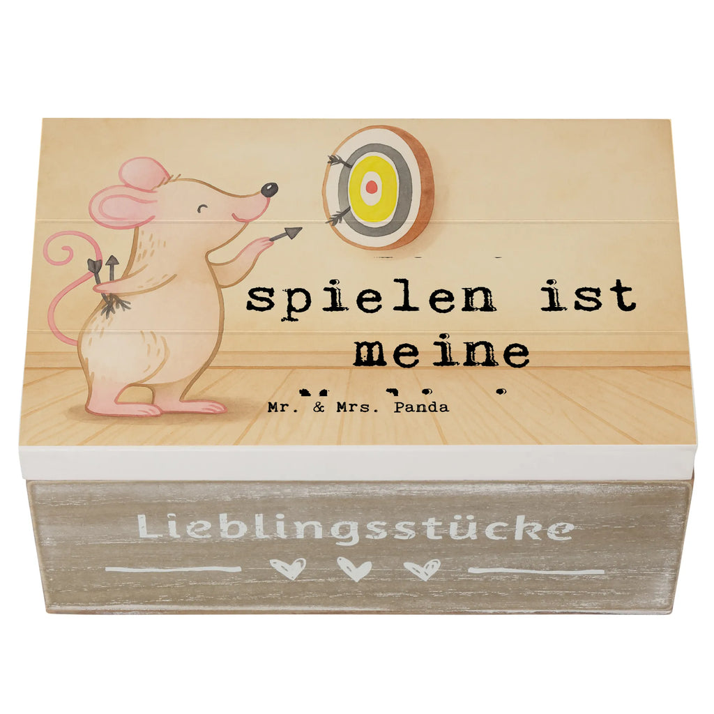 Holzkiste Maus Dart spielen Design Kiste, Erinnerungskiste, Erinnerungsbox, Geschenkbox, Schatzkiste, XXL, Dekokiste, Schatulle, Truhe, Geschenkdose, Aufbewahrungsbox, Holzkiste, Geschenk, Sport, Sportart, Hobby, Schenken, Danke, Dankeschön, Auszeichnung, Gewinn, Sportler, Darten, Dart Turnier, Darts, Dart spielen