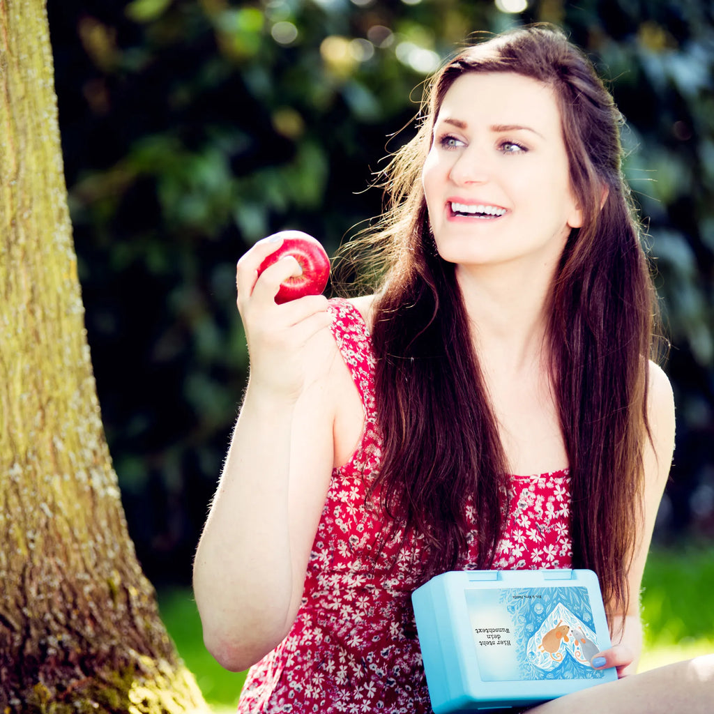 Personalisierte Brotdose Mäuse Herz Design