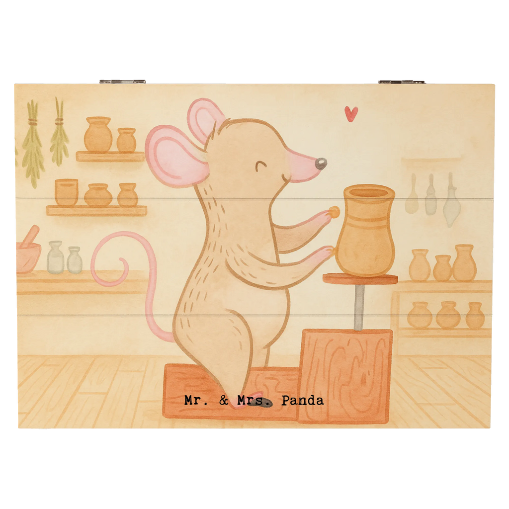 Holzkiste Maus Töpfern Design Schatulle, Geschenkdose, Aufbewahrungsbox, Kiste, Holzkiste, Erinnerungsbox, Truhe, Dekokiste, Schatzkiste, XXL, Erinnerungskiste, Geschenkbox, Geschenk, Sport, Sportart, Hobby, Schenken, Danke, Dankeschön, Auszeichnung, Gewinn, Sportler, Töpfern, Töpferei, Töpferkurs
