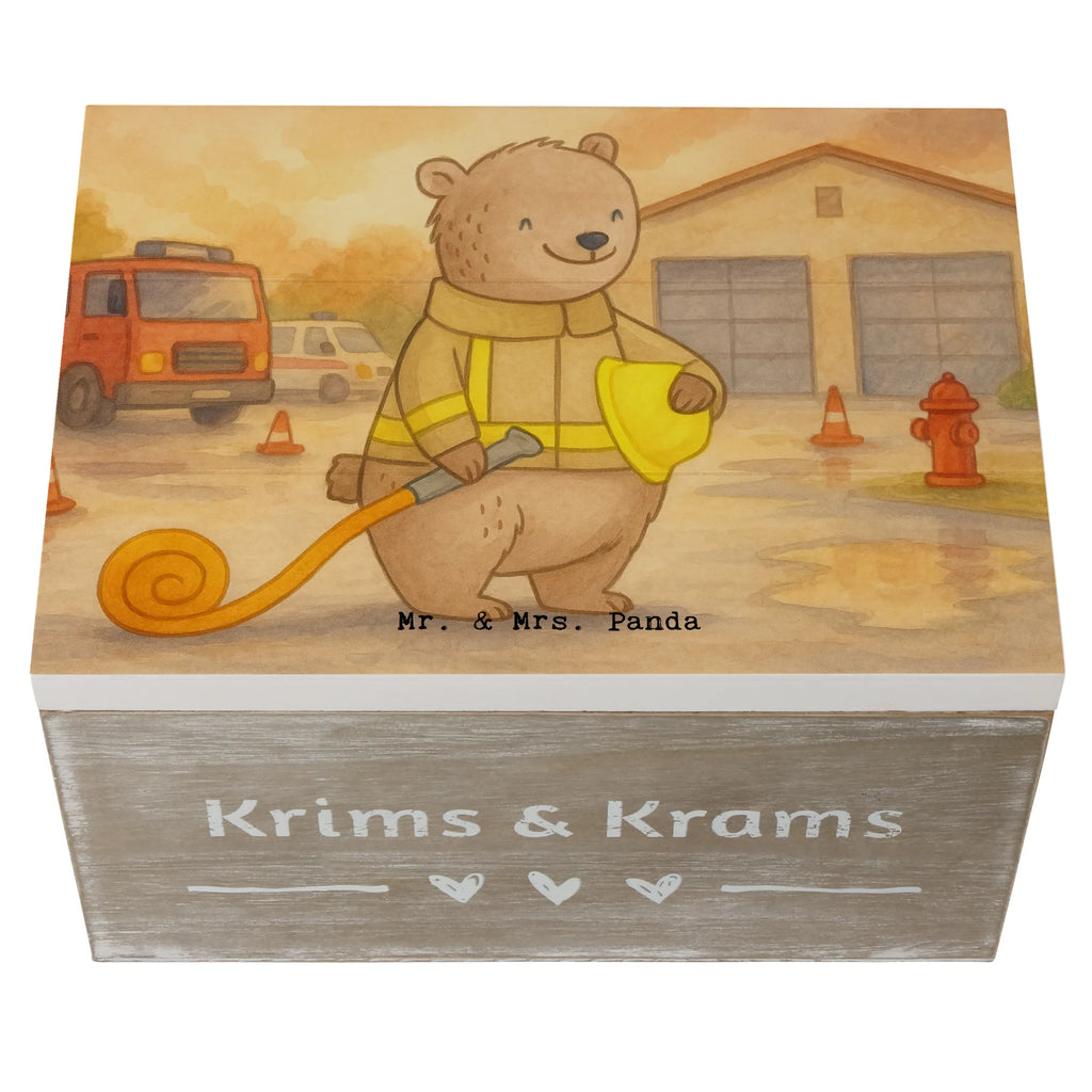 Holzkiste Bär Freiwillige Feuerwehr Design Dekokiste, Geschenkbox, Kiste, XXL, Geschenkdose, Erinnerungskiste, Aufbewahrungsbox, Truhe, Schatzkiste, Schatulle, Erinnerungsbox, Holzkiste, Geschenk, Sport, Sportart, Hobby, Schenken, Danke, Dankeschön, Auszeichnung, Gewinn, Sportler, Jugendfeuerwehr, Feuerwehrfest, Freiwillige Feuerwehr