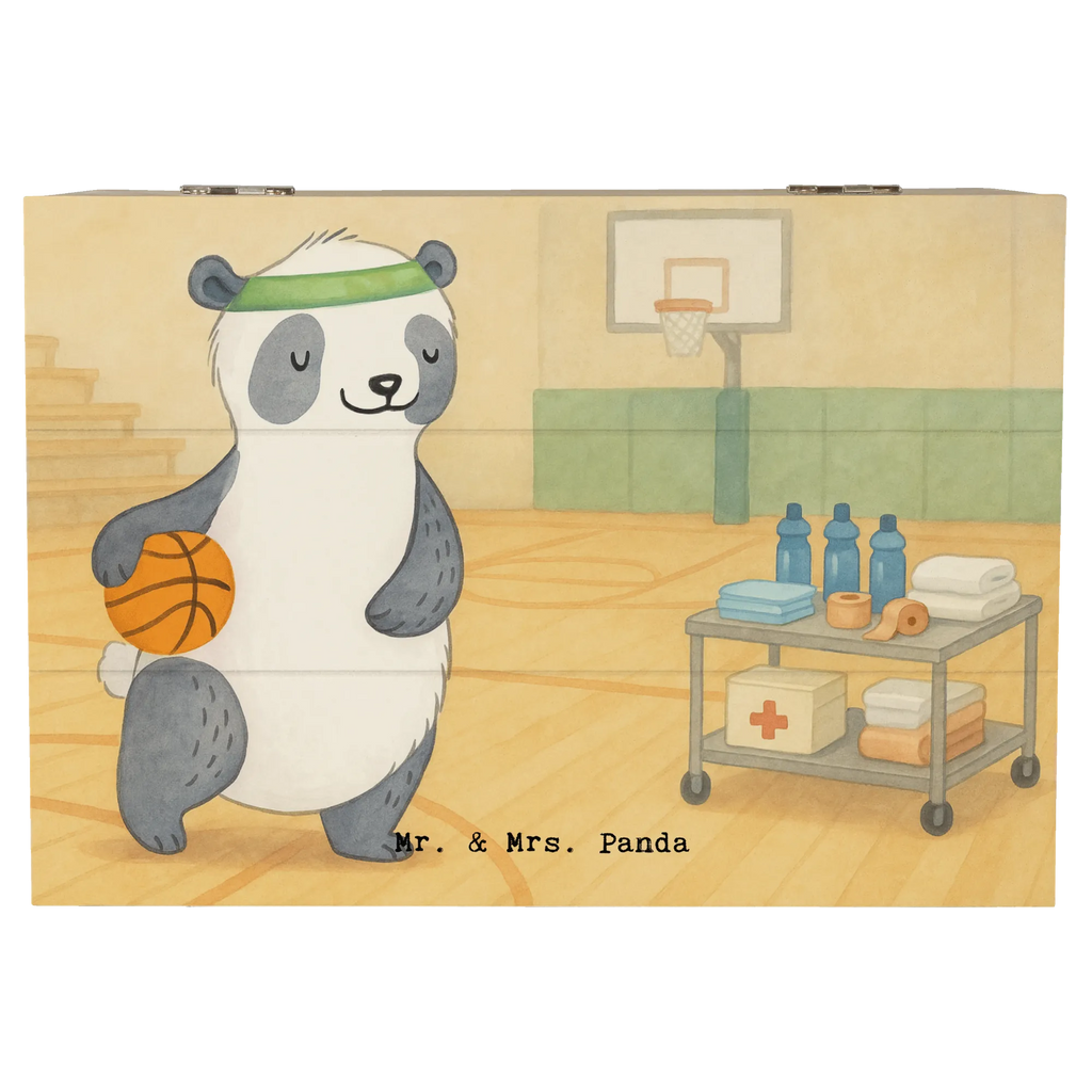 Holzkiste Panda Basketball Design Erinnerungskiste, Dekokiste, Schatulle, Geschenkdose, Schatzkiste, Holzkiste, Erinnerungsbox, Truhe, Aufbewahrungsbox, Geschenkbox, Kiste, XXL, Geschenk, Sport, Sportart, Hobby, Schenken, Danke, Dankeschön, Auszeichnung, Gewinn, Sportler, Basketballplatz, Basketball Verband, Basketball, Basketball Verein