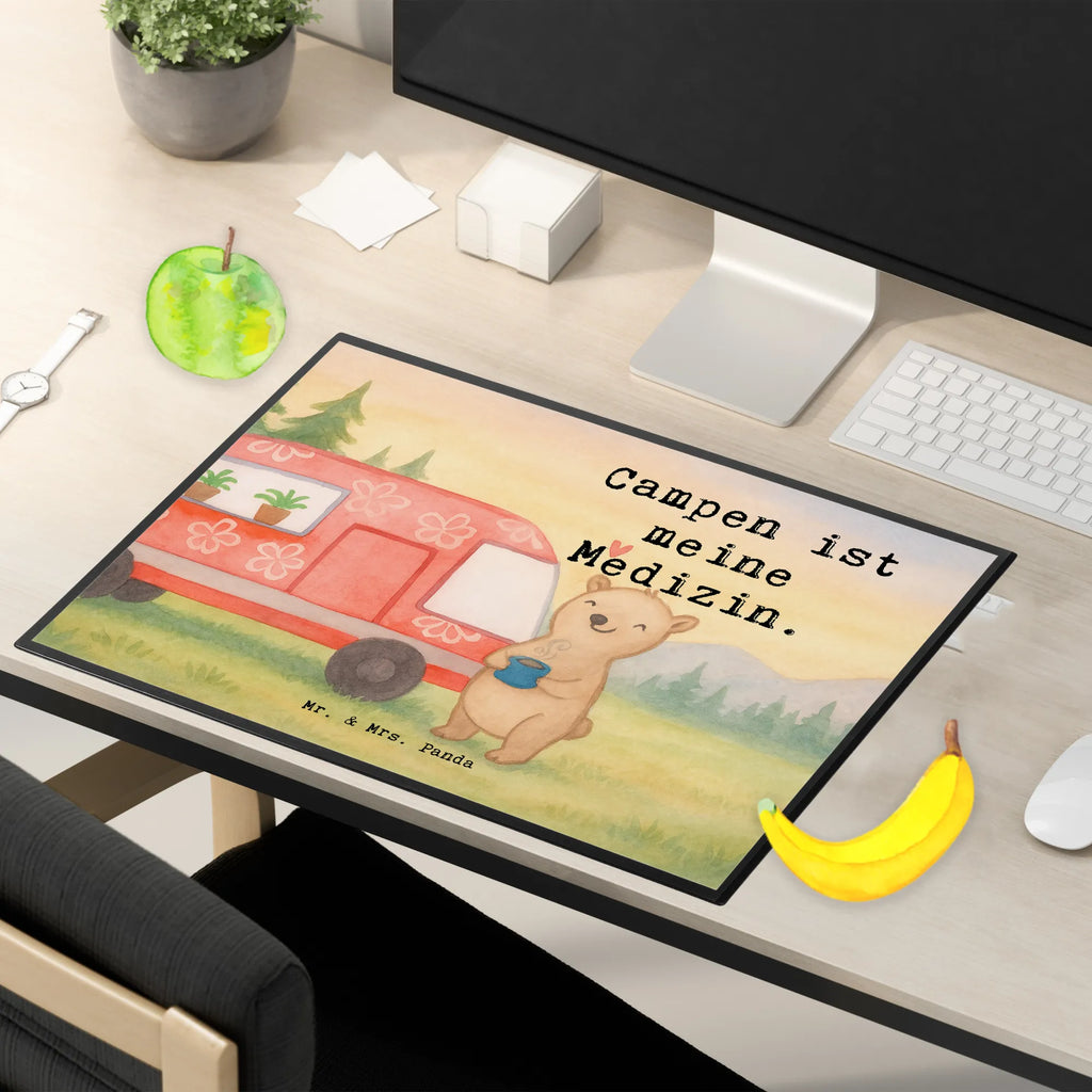 Schreibtischunterlage Bär Camper Design Schreibwaren, Schreibtischauflage, Bürobedarf, Schreibtisch Unterlagen, Büroartikel, Schreibtischunterlage Groß, Schreibunterlage, Geschenk, Sport, Sportart, Hobby, Schenken, Danke, Dankeschön, Auszeichnung, Gewinn, Sportler, Wohnmobil, Campen, Zelten, Roadtrip, Campingplatz, Urlaub, Camper