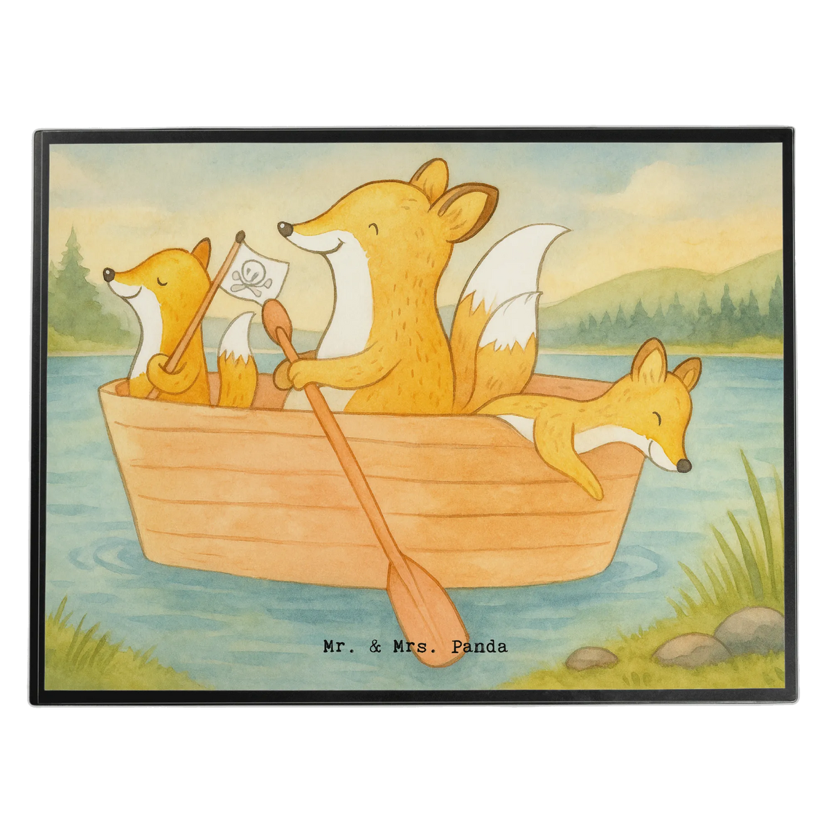 Desk pad Fox Canoeing Design Gift, giving, thank you, award, profit, athlete, paddling tour, canoe tour, canoe rental, Canoeing, canoe school