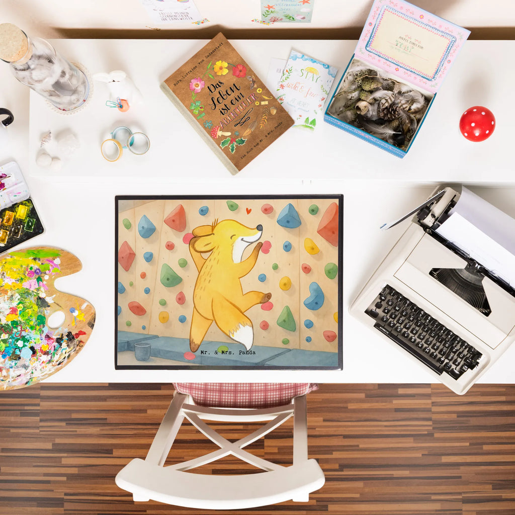 Schreibtischunterlage Fuchs Bouldern Design Schreibtischauflage, Schreibwaren, Schreibtisch Unterlagen, Bürobedarf, Büroartikel, Schreibunterlage, Schreibtischunterlage Groß, Geschenk, Sport, Sportart, Hobby, Schenken, Danke, Dankeschön, Auszeichnung, Gewinn, Sportler, Kletterhalle, Klettern, bouldern, Boulderhalle